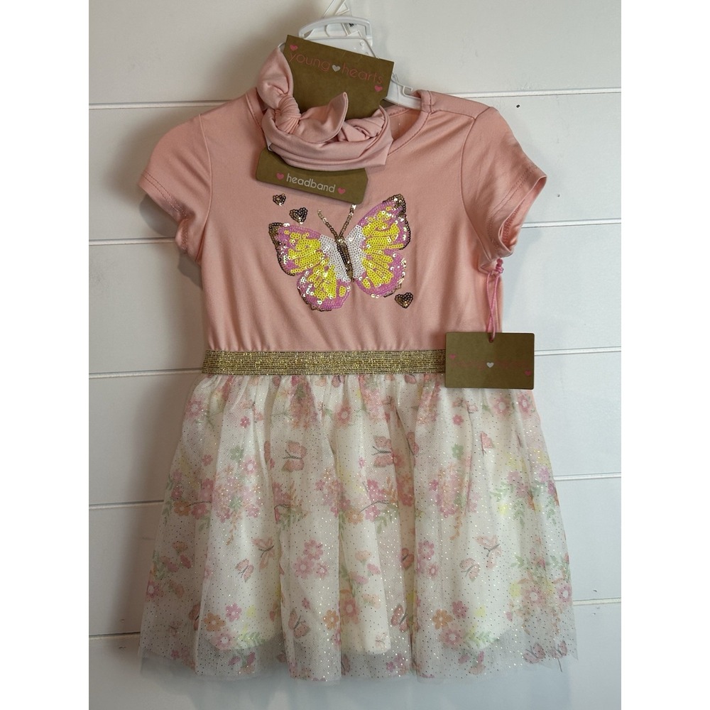 Young Heart Outfit Girl's Sz 18 Months 3pc Butterfly NWT‎